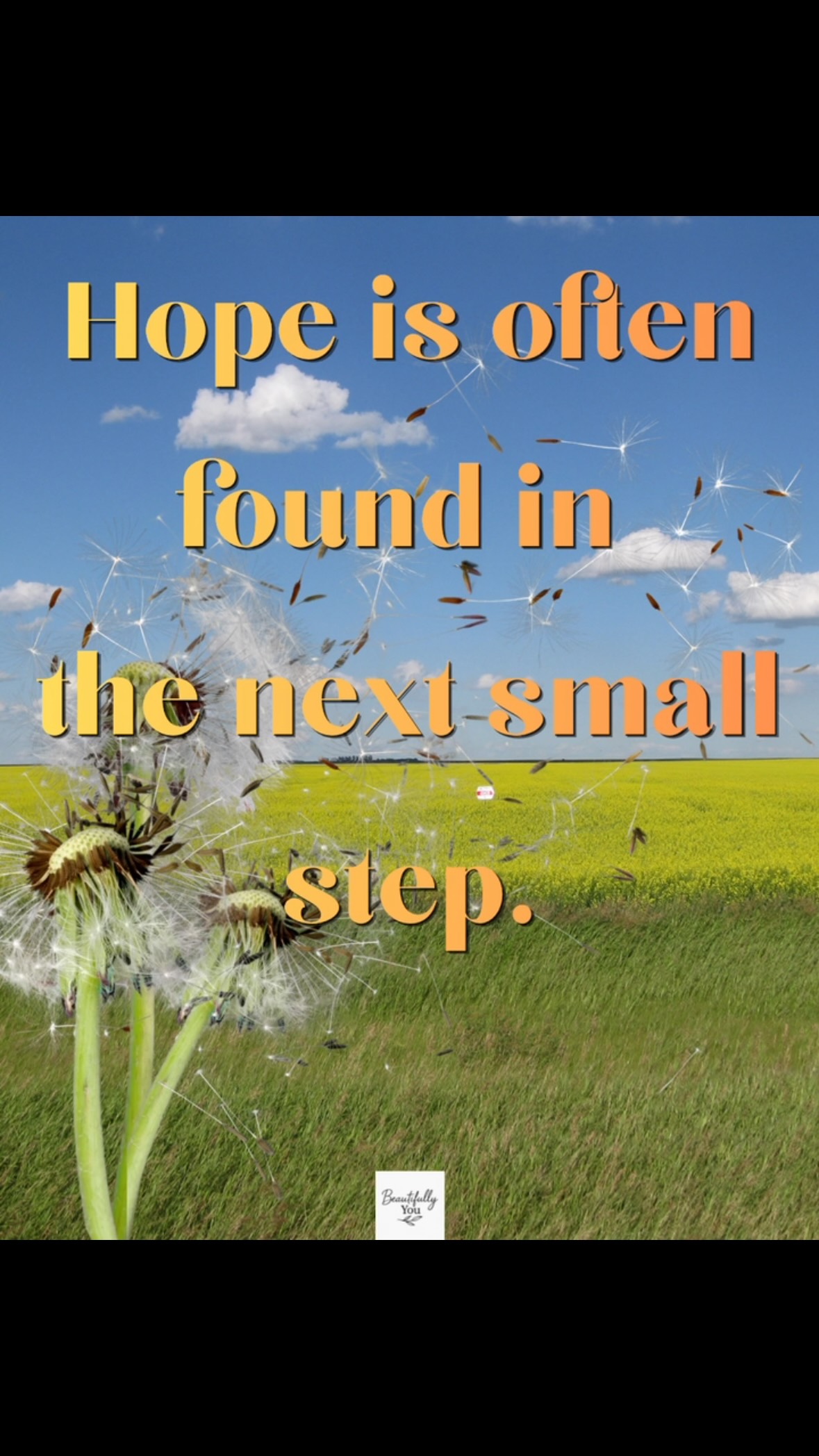 Sometimes we think hope arrives all at once.

More often, it shows up in the smallest moments—a new idea, a kind word, a deep breath, or simply the courage to take one more step.

You don’t have to have everything figured out today. Just keep moving forward. One small step has a way of leading to the next.

✨ Hope is often found in the next small step.

What small step are you taking today?

#ChooseHope #OneStepAtATime #KeepGoing #NewDayNewPossibilities #BeautifullyYouByChristy